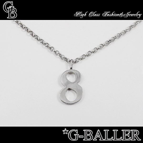 G-BALLER / ジーボーラー】K18 ネックレス ナンバー 8 ペンダント