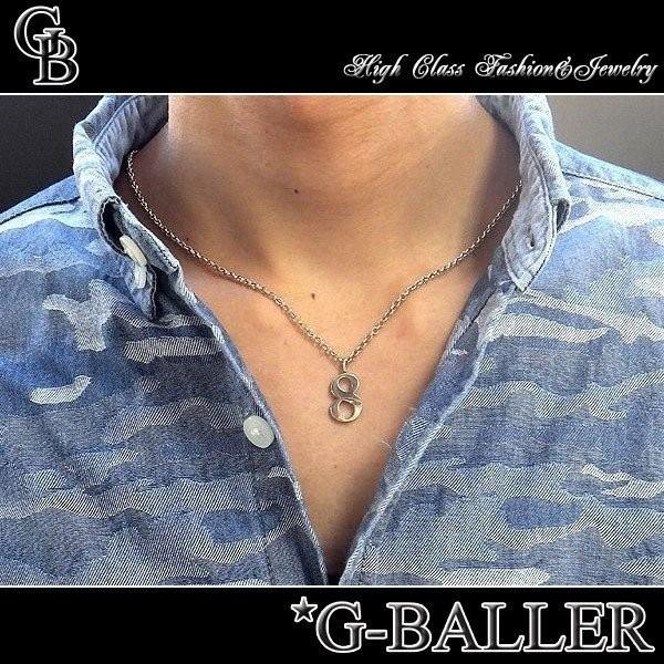 G-BALLER / ジーボーラー】K18 ネックレス ナンバー 8 ペンダント