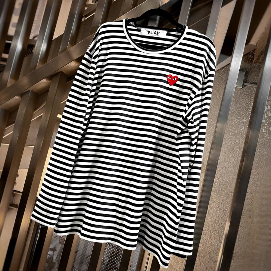 プレイコムデギャルソン　ボーダーロングTシャツ　長袖 PLAY COMME des GARCONS プレイ コムデギャルソン ボーダー 長袖