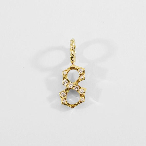 SJX DIAMOND NUMBER CHARM 「8」 K18 YG 6ZC0118 ダイヤ SJX DIAMOND NUMBER CHARM 「8」 K18 YG 6ZC0118 ダイヤ