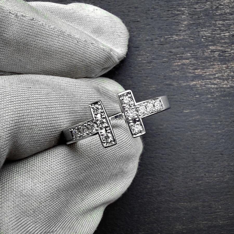 Tiffany T TIFFANY & Co. ティファニー スクエア リング ダイヤモンド