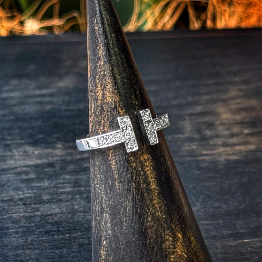 m*i様 Tiffany & Co. T & CO スクエアリング 925 Tiffany T TIFFANY & Co. ティファニー スクエア リング ダイヤモンド