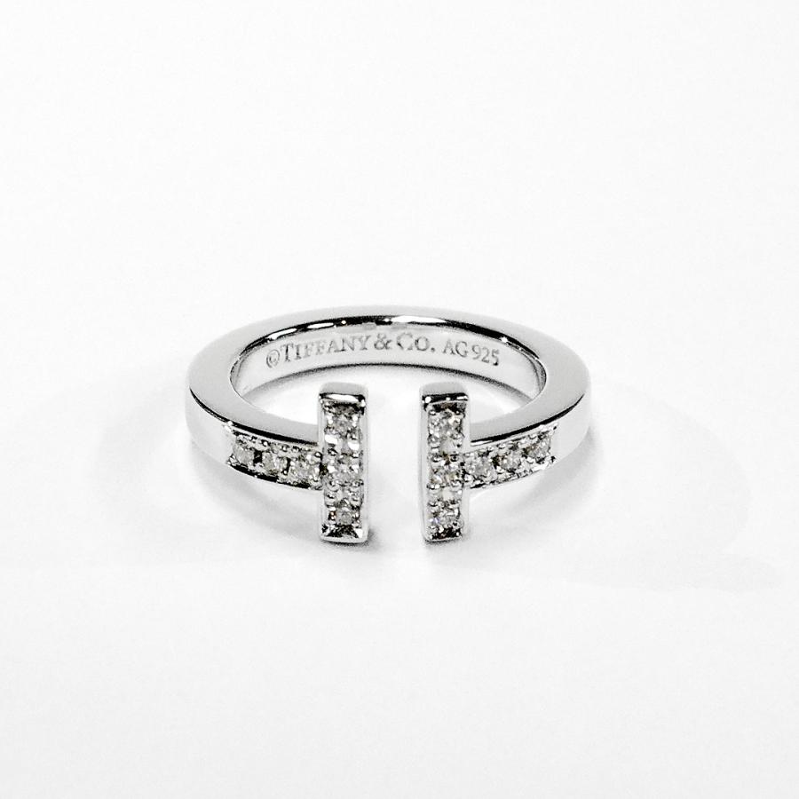Tiffany T TIFFANY & Co. ティファニー スクエア リング ダイヤモンド