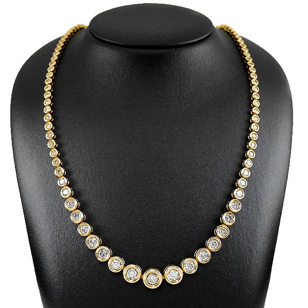 k18 テニスダイヤネックレス　10ct K18 テニスネックレス 10ct ダイヤモンド 50cm メンズ ブランド 18金
