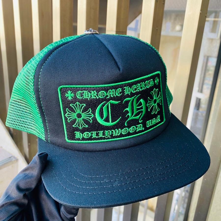 激レア/新品】 CHROME HEARTS クロムハーツ キャップ CHラベル 黒 緑