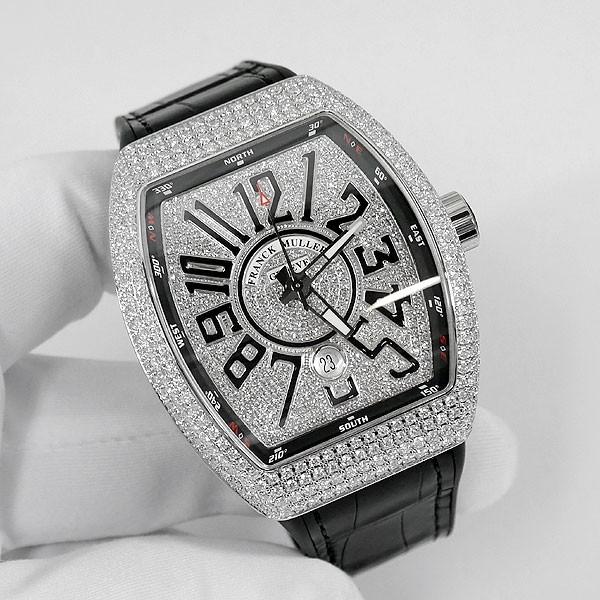 FRANCK MULLER フランクミュラー ヴァンガード 天然ダイヤ フランク ミュラー ヴァンガード 7デイズ パワーリザーブ