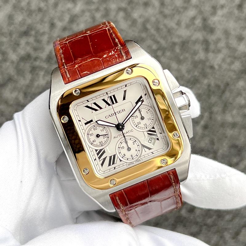 SANTOS DE CARTIER カルティエ サントス 100 XL コンビ クロノ SANTOS DE CARTIER カルティエ サントス 100 XL コンビ クロノ