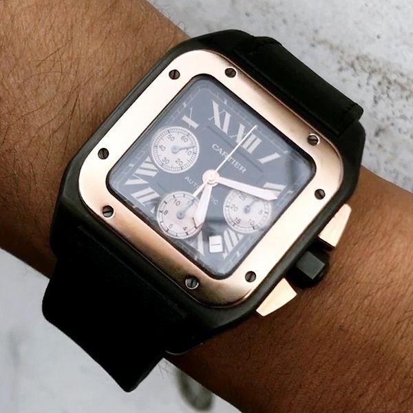 SANTOS DE CARTIER カルティエ サントス 100XL クロノグラフ PG SANTOS DE CARTIER カルティエ サントス 100XL クロノグラフ PG