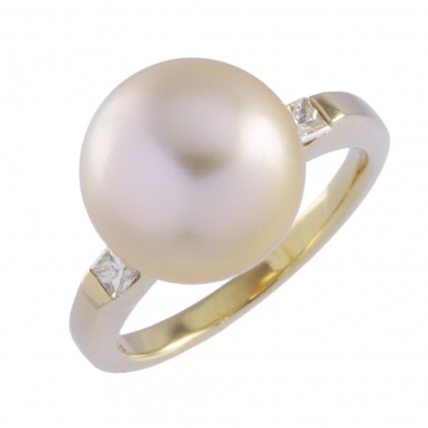 K18YG イエローゴールド パール ダイヤモンド リング 1878 タサキ