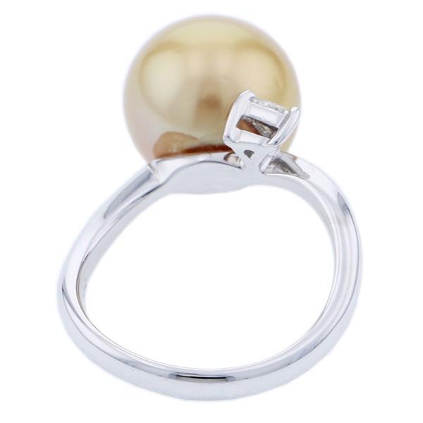 プラチナ900 パール ダイヤモンド リング : ジェムキャッスルゆきざき