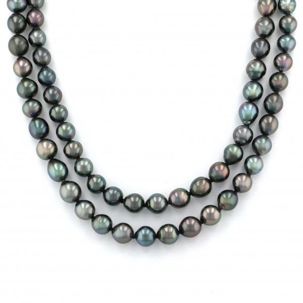 正規品 SV シルバー パール ネックレス タヒチパール 【CEG2495406499】(87945円)