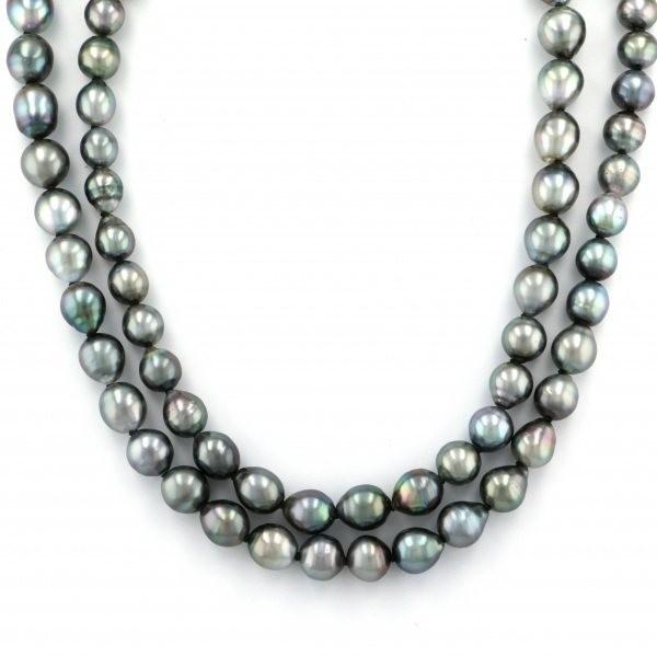 SV シルバー パール ネックレス タヒチパール(77924円)