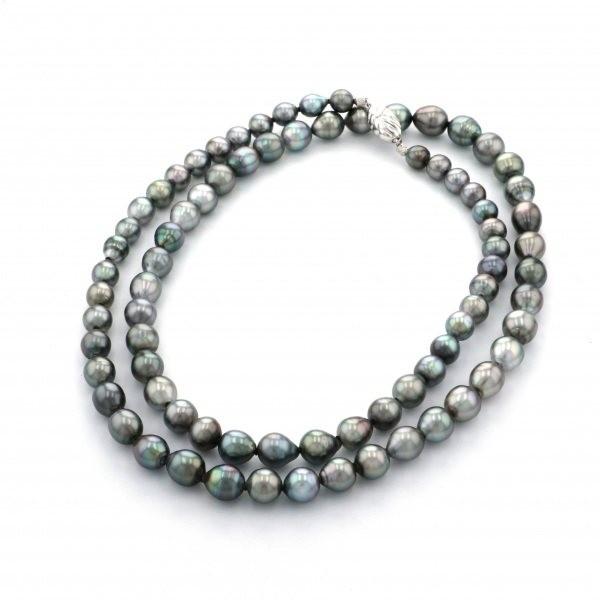 SV シルバー パール ネックレス タヒチパール SV タヒチパール