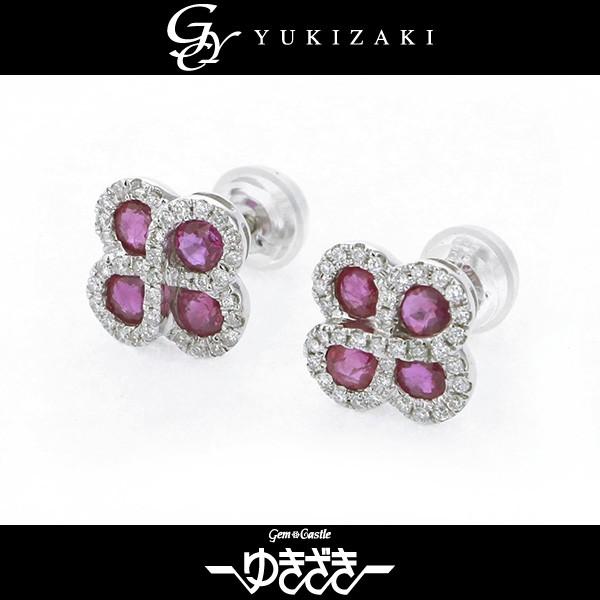 9/4まで出品　K18ホワイトゴールド ゆきざき ダイヤ フープーピアス ユキザキセレクトジュエリー(YUKIZAKI SELECT JEWELRY) 高級
