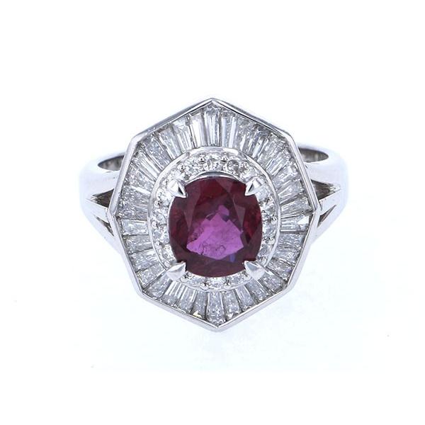 Pt900ルビーダイヤモンドリング 楽天市場】Pt900 ルビー ダイヤモンド リング【鑑別書付】指輪