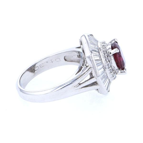 PT900 ルビー ダイヤモンド リング : ジェムキャッスルゆきざき