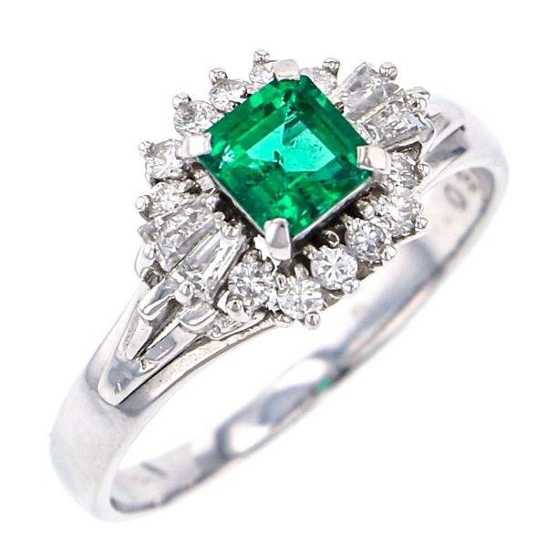 PT900 エメラルド ダイヤモンド OTHER リング