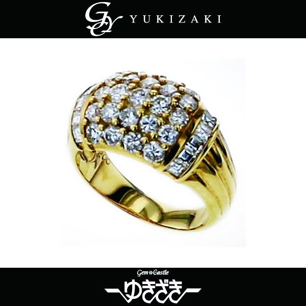 K18YG イエローゴールド ダイヤモンド リング