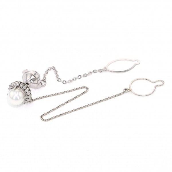PT900 パール ダイヤモンド タイピン タイタック(96600円)
