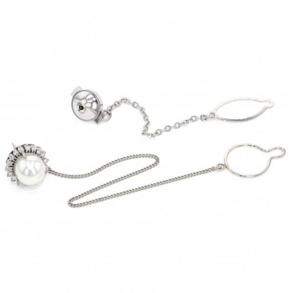 PT900 パール ダイヤモンド タイピン タイタック