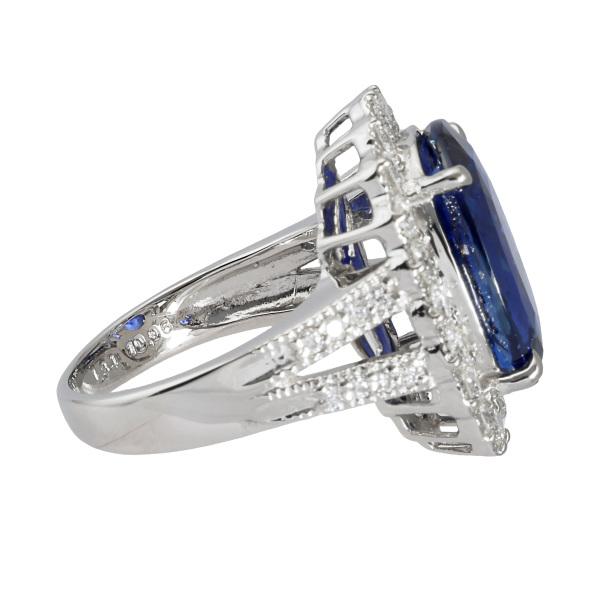 【pt900】サファイアとダイヤモンドのリング サファイア ダイヤモンドフラワーモチーフリング SA 1.67ct D