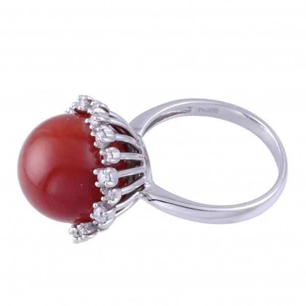 中古 PT900 サンゴ ダイヤモンド OTHER リング 【YWU4070778405】(143467円)