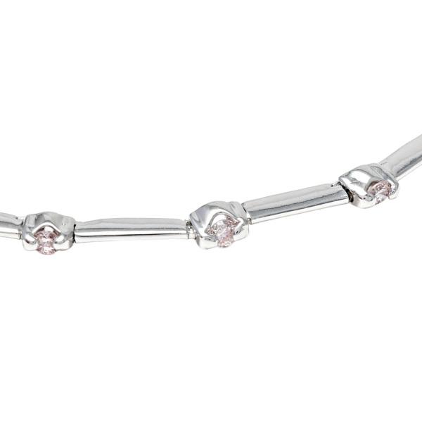 k18ホワイトゴールドダイヤブレスレット ダイヤモンドブレスレット ダイヤステーションブレスレット k18