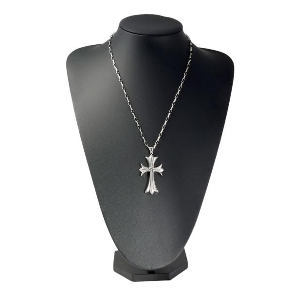 K18ホワイトゴールド ダイヤモンド クロス ネックレス : ジェム
