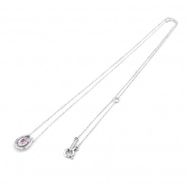 K18ホワイトゴールド トパーズ ダイヤモンド ネックレス : ジェム