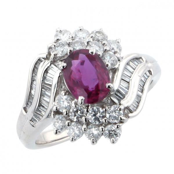 プラチナ900 ルビー ダイヤモンド リング : ジェムキャッスルゆきざき