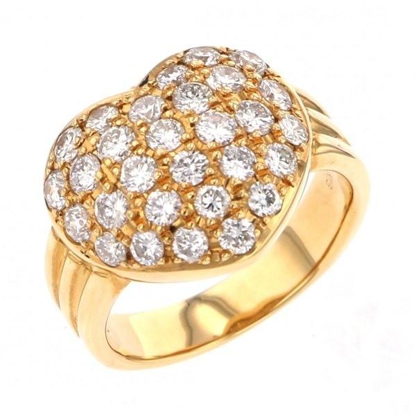 K18YG イエローゴールド ダイヤモンド リング