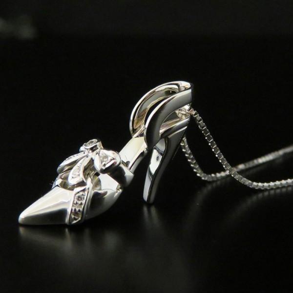 K18ホワイトゴールド ダイヤモンド ネックレス : ジェムキャッスルゆき