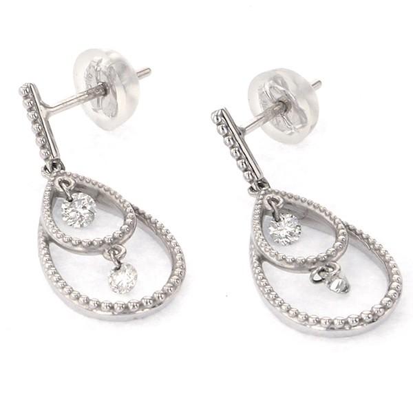 送料無料 K18WG ホワイトゴールド ダイヤモンド OTHER ピアス 【QGW7790361703】(27456円)