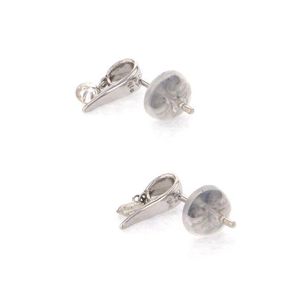 K18ホワイトゴールド ダイヤモンド ピアス : ジェムキャッスルゆきざき