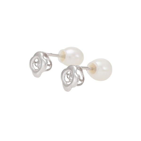 K18ホワイトゴールド ダイヤモンド ピアス : ジェムキャッスルゆきざき