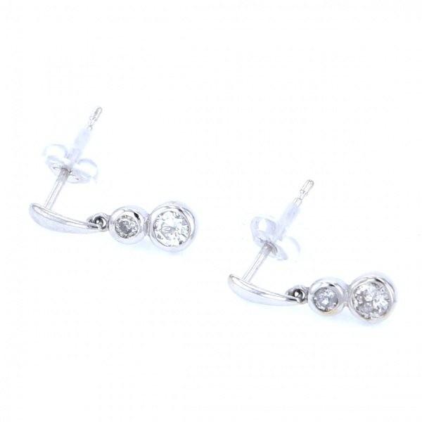 K18WG ホワイトゴールド ダイヤモンド OTHER ピアス(24640円)