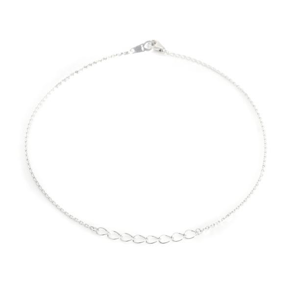 K18ホワイトゴールド チェーン アンクレット : ジェムキャッスルゆき