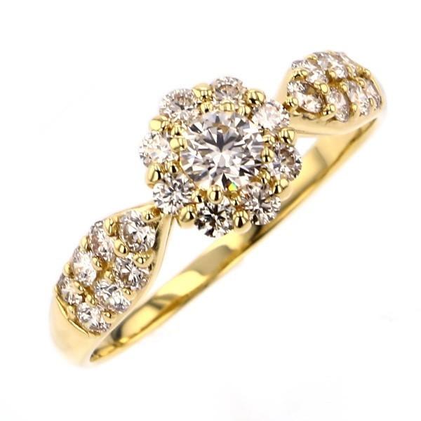 K18YG イエローゴールド ダイヤモンド リング(68640円)