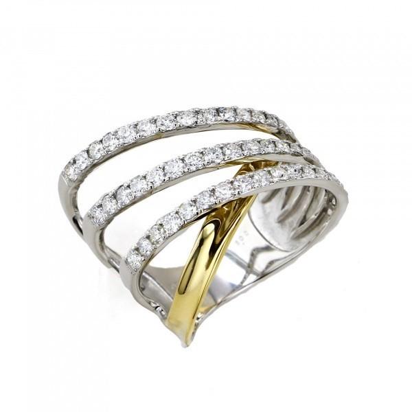 プラチナ950 K18イエローゴールド ダイヤモンド リング : ジェム