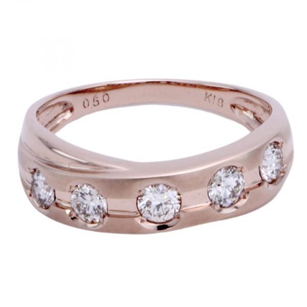 K18ピンクゴールド ダイヤモンド リング : ジェムキャッスルゆきざき