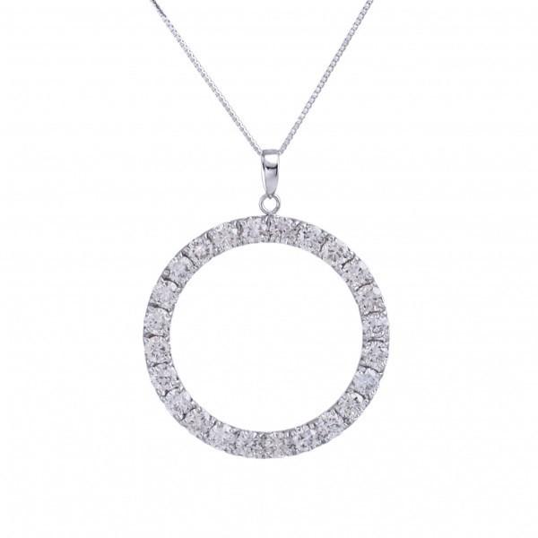 K18ホワイトゴールド ダイヤモンド ネックレス : ジェムキャッスルゆき