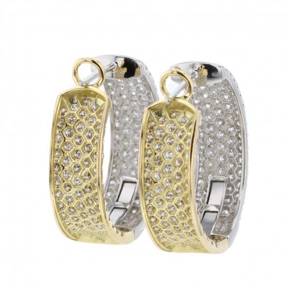 プラチナ950 K18イエローゴールド ダイヤモンド ピアス : ジェム