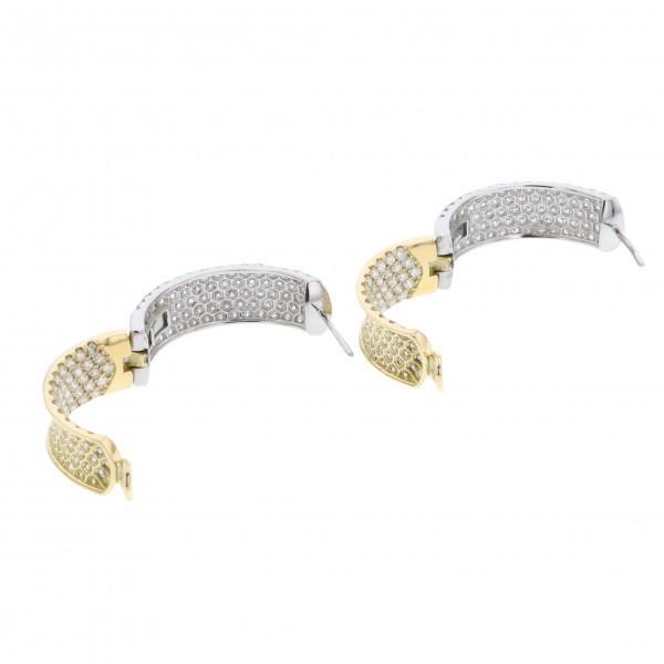 プラチナ950 K18イエローゴールド ダイヤモンド ピアス : ジェム