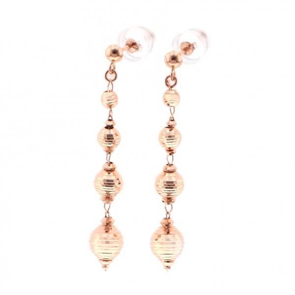 K18PG ピンクゴールド クリスタルビーズ OTHER ピアス