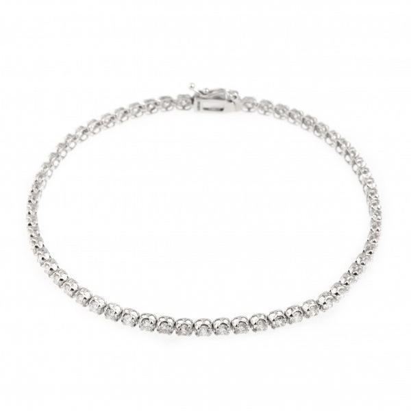 PT950 ダイヤモンド テニス ブレスレット