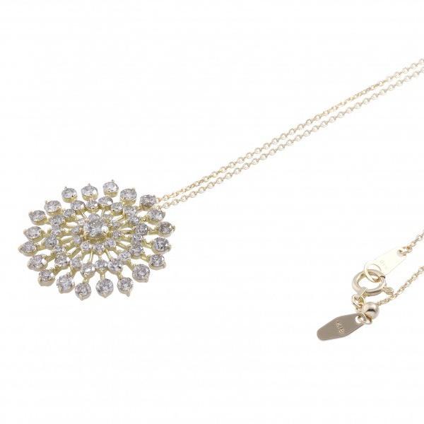 【美品】 K18YG イエローゴールド ダイヤモンド ネックレス/ペンダント 【FKP3055074637】(107679円)