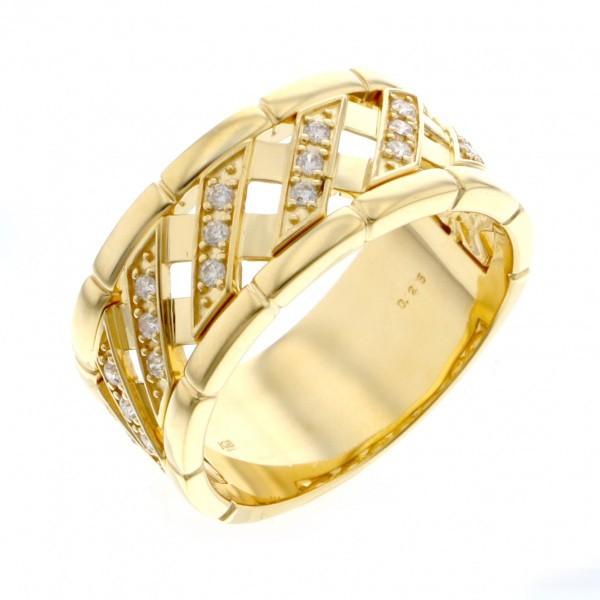 k18 リング　ダイヤモンド JA373☆高級 ダイヤモンド0.7ct K18 リング ソ付