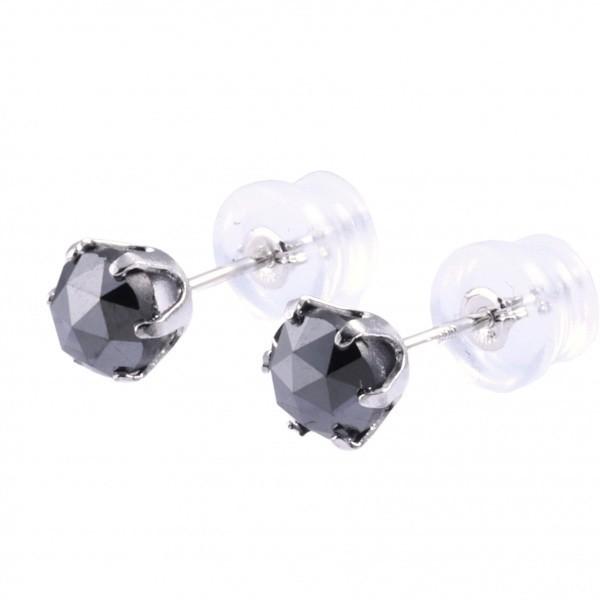 PT900 リンクチェーン ブラックダイヤ ピアス PT900 ブラックダイヤモンド ピアス | VERITEOnline-Shop