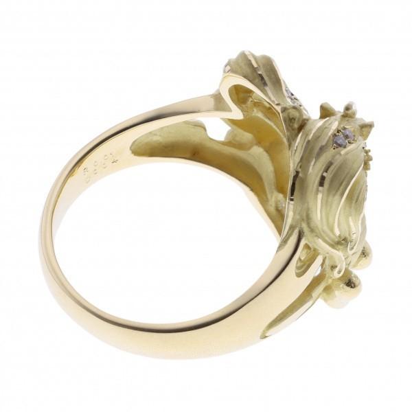 K18イエローゴールド ルビー ダイヤモンド リング : ジェム