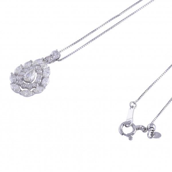 プラチナ850 プラチナ900 ダイヤモンド ネックレス : ジェム プラチナ850 プラチナ900 ダイヤモンド ネックレス : ジェム